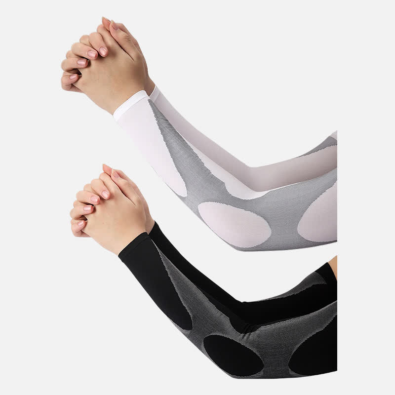 Striped Outdoor Sports Sun Protection Arm Sleeves(4 Pairs)