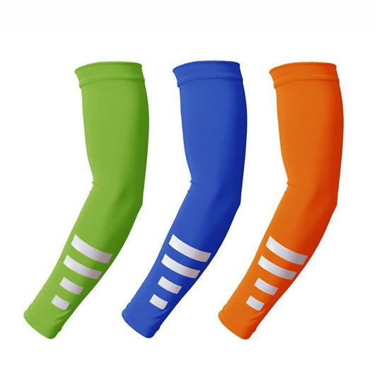 Plusock Reflective Outdoor Sun Protection Quick-Dry Arm Sleeves(3 Pairs)
