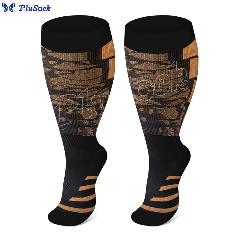 Plus Size Graphic Sports Compression Socks(3 Pairs)