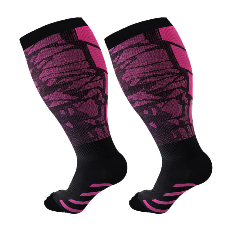 Plus Size Graphic Sports Compression Socks(3 Pairs)