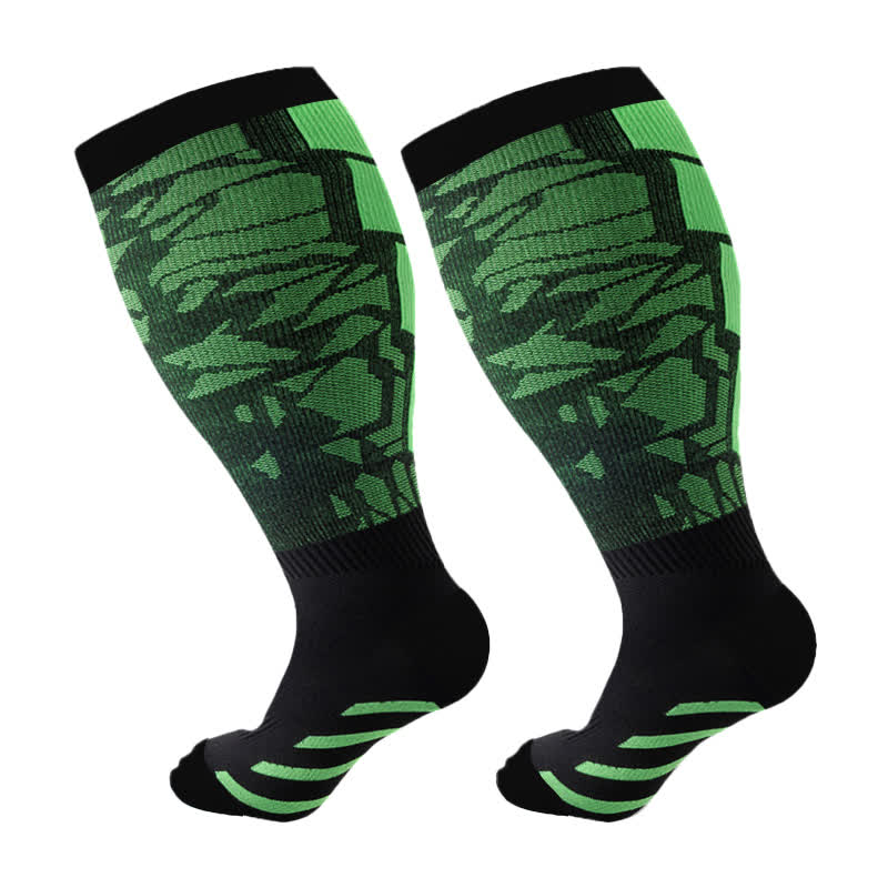 Plus Size Graphic Sports Compression Socks(3 Pairs)