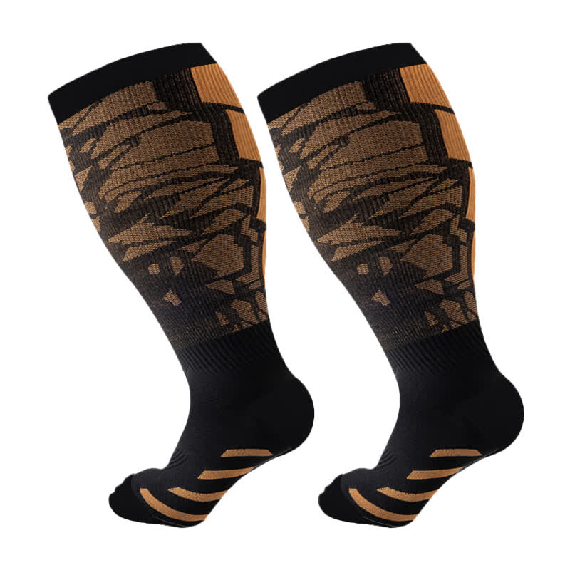 Plus Size Graphic Sports Compression Socks(3 Pairs)