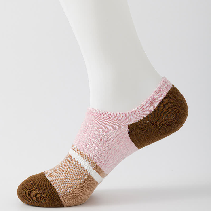 Color Stitching Sports Breathable Ankle Compression Socks(6 Pairs)