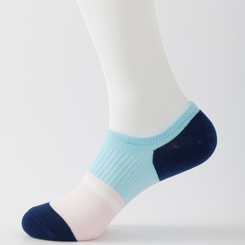 Color Stitching Sports Breathable Ankle Compression Socks(6 Pairs)