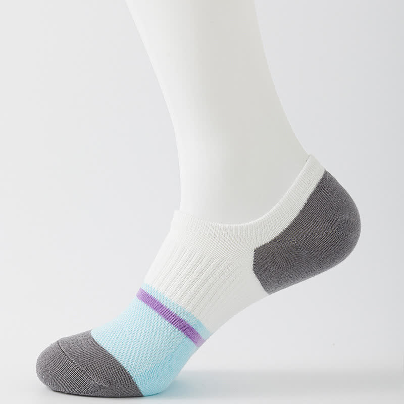 Color Stitching Sports Breathable Ankle Compression Socks(6 Pairs)