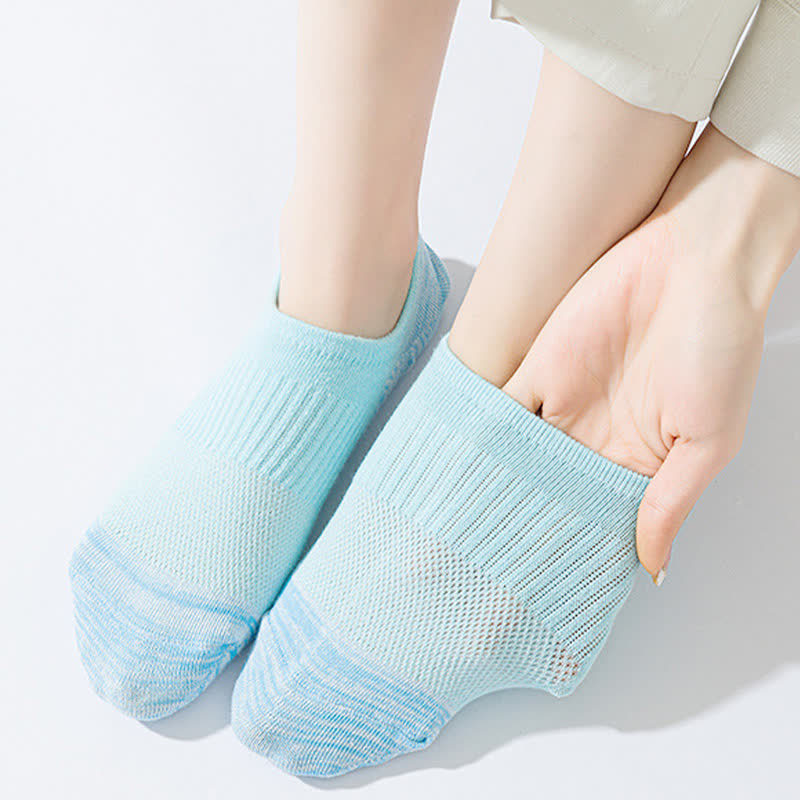 Contrast Color Sports Breathable Ankle Compression Socks(5 Pairs)