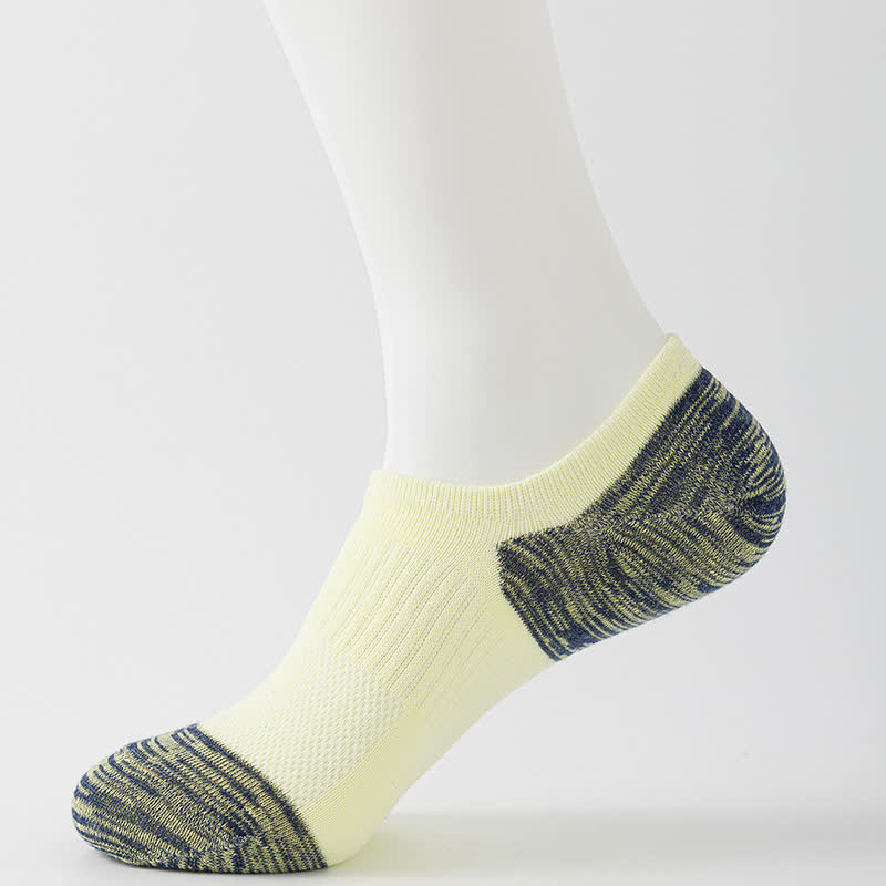 Contrast Color Sports Breathable Ankle Compression Socks(5 Pairs)