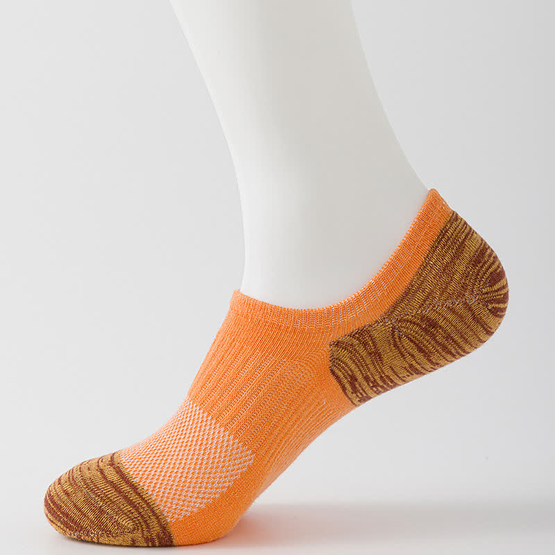 Contrast Color Sports Breathable Ankle Compression Socks(5 Pairs)