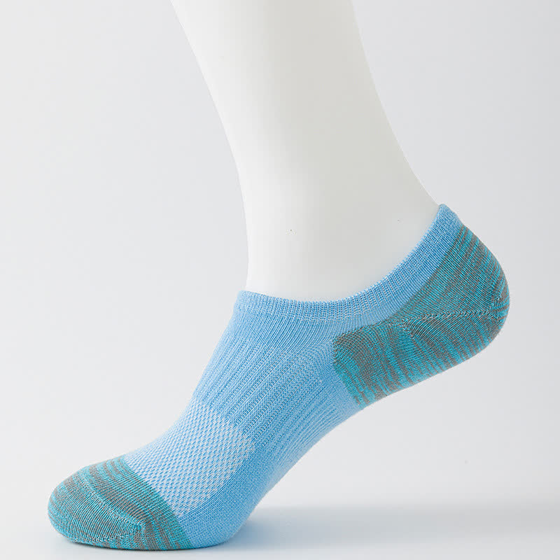 Contrast Color Sports Breathable Ankle Compression Socks(5 Pairs)