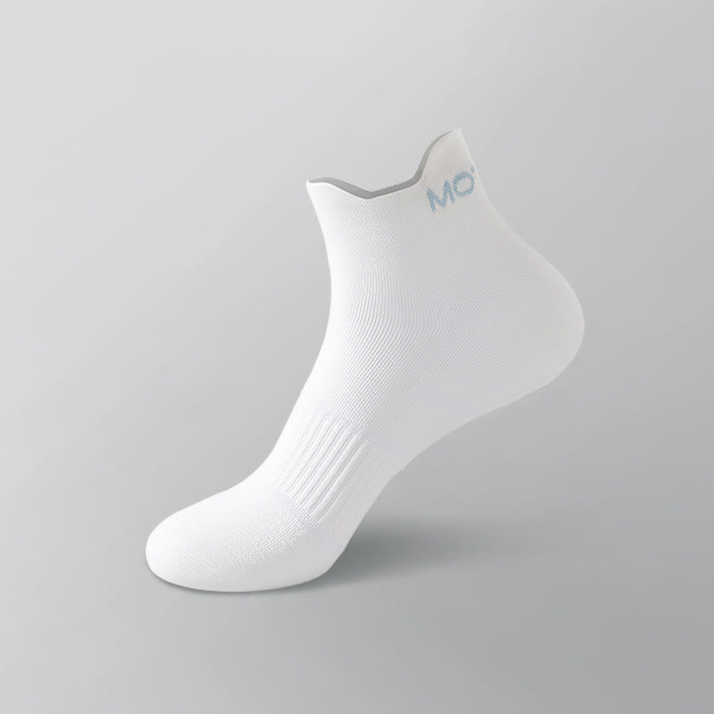 Letter Thin Solid Color Breathable Ankle Compression Socks(6 Pairs)