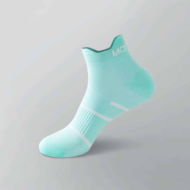 Letter Thin Solid Color Breathable Ankle Compression Socks(6 Pairs)