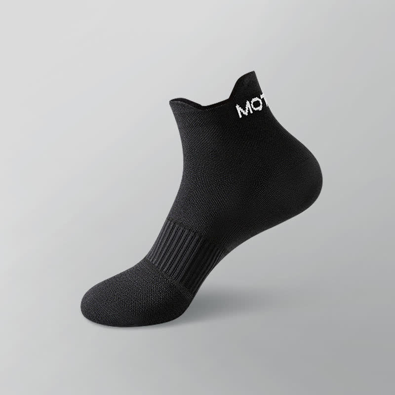 Letter Thin Solid Color Breathable Ankle Compression Socks(6 Pairs)