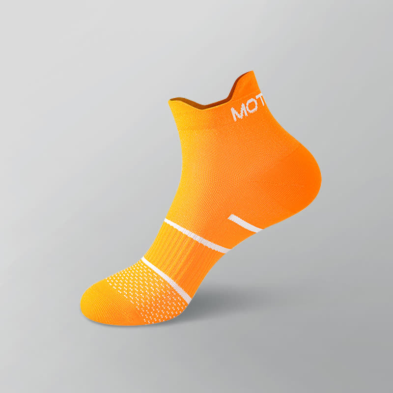 Letter Thin Solid Color Breathable Ankle Compression Socks(6 Pairs)