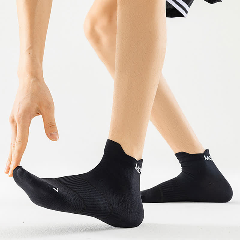 Letter Thin Solid Color Breathable Ankle Compression Socks(6 Pairs)