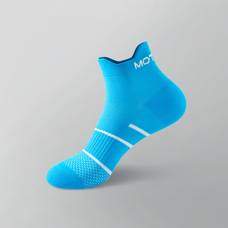 Letter Thin Solid Color Breathable Ankle Compression Socks(6 Pairs)