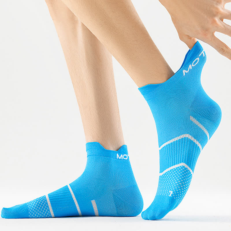 Letter Thin Solid Color Breathable Ankle Compression Socks(6 Pairs)