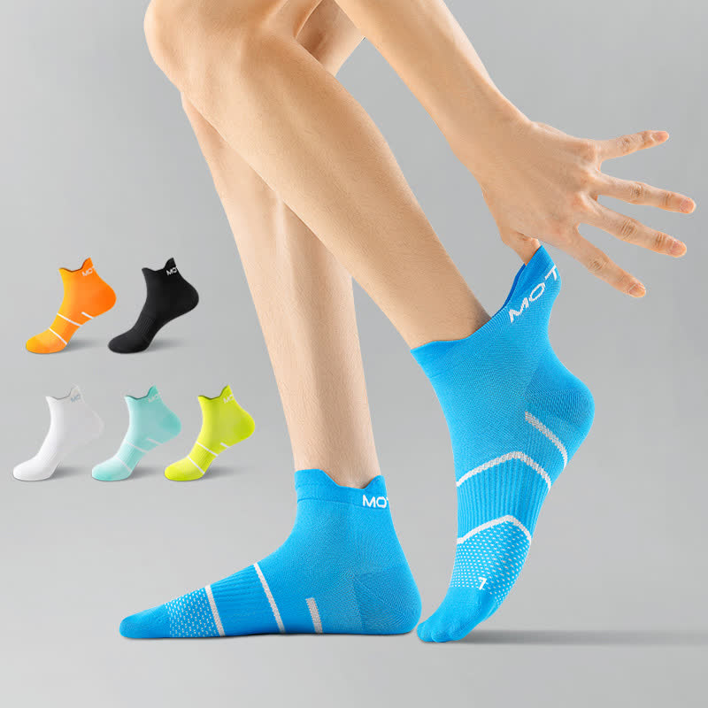 Letter Thin Solid Color Breathable Ankle Compression Socks(6 Pairs)