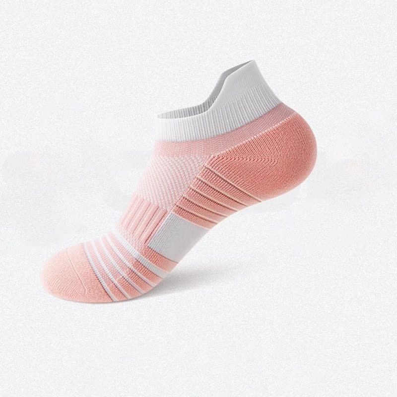 Striped Sweat-wicking Cotton Sports Ankle Compression Socks(6 Pairs)