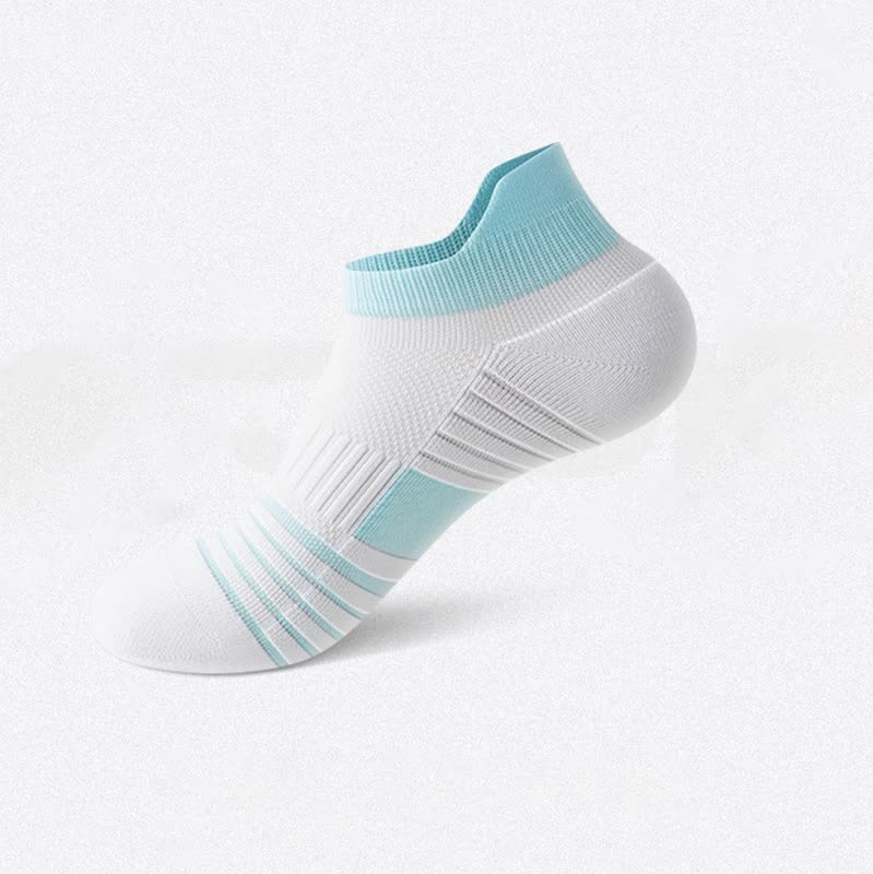 Striped Sweat-wicking Cotton Sports Ankle Compression Socks(6 Pairs)