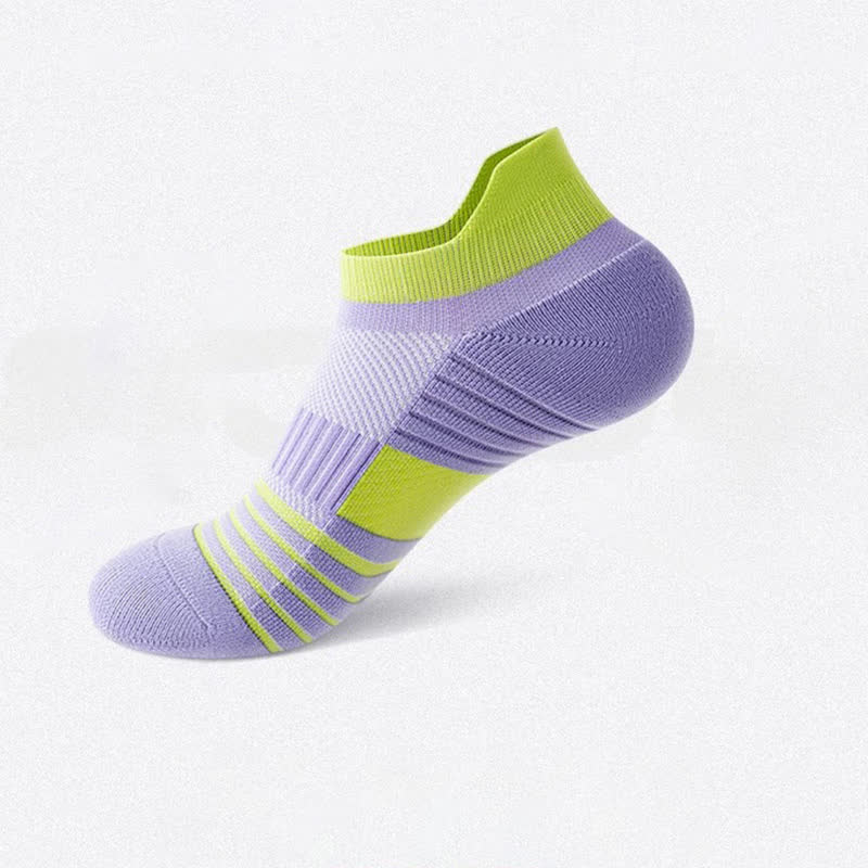 Striped Sweat-wicking Cotton Sports Ankle Compression Socks(6 Pairs)