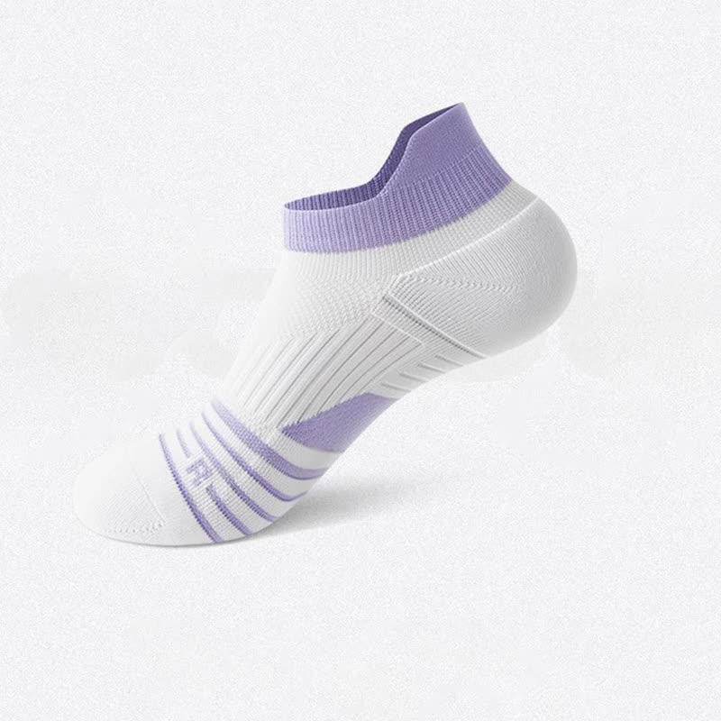 Striped Sweat-wicking Cotton Sports Ankle Compression Socks(6 Pairs)