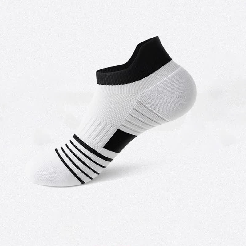 Striped Sweat-wicking Cotton Sports Ankle Compression Socks(6 Pairs)
