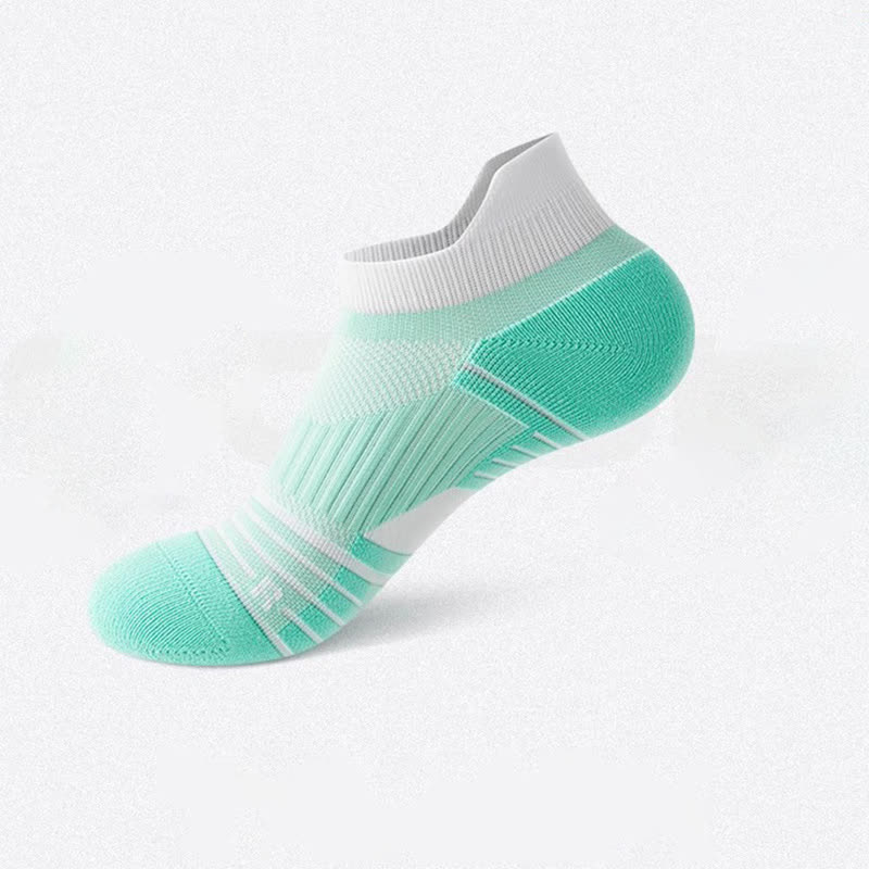 Striped Sweat-wicking Cotton Sports Ankle Compression Socks(6 Pairs)