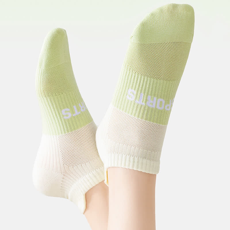 Letter Thin Breathable Sports Ankle Compression Socks(5 Pairs)