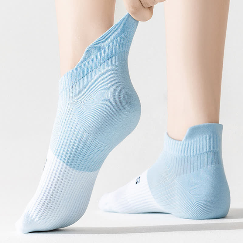 Letter Thin Breathable Sports Ankle Compression Socks(5 Pairs)