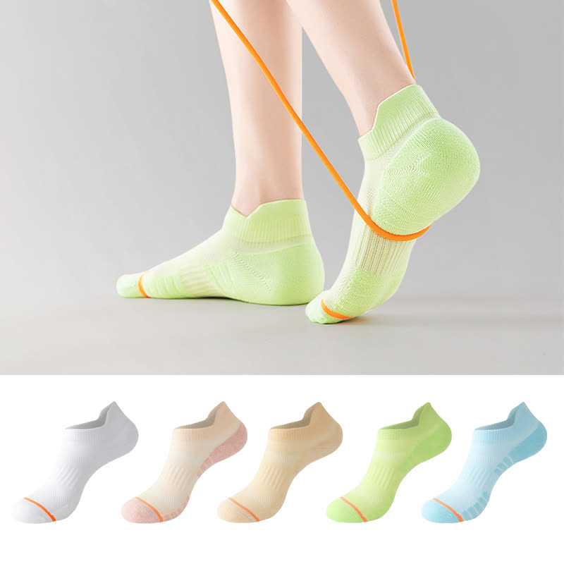 Cotton Sweat-wicking Sports Running Ankle Compression Socks(5 Pairs)