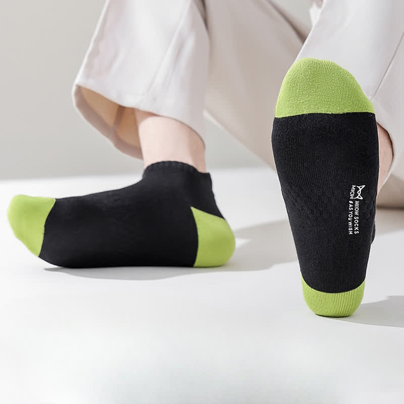 Cotton Sweat-wicking Mesh Breathable Ankle Compression Socks(5 Pairs)