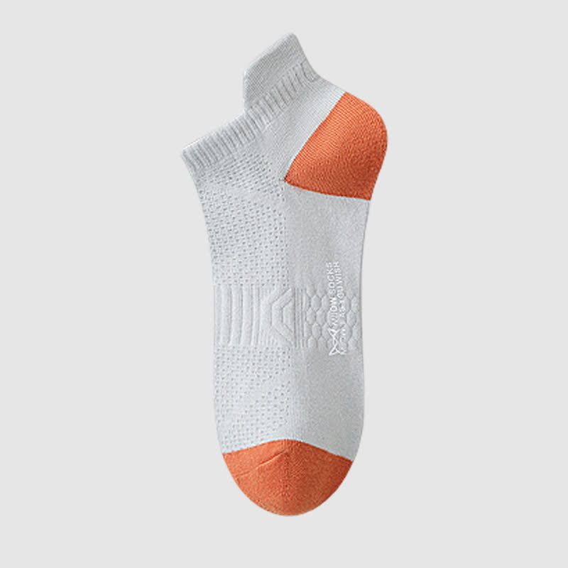 Cotton Sweat-wicking Mesh Breathable Ankle Compression Socks(5 Pairs)