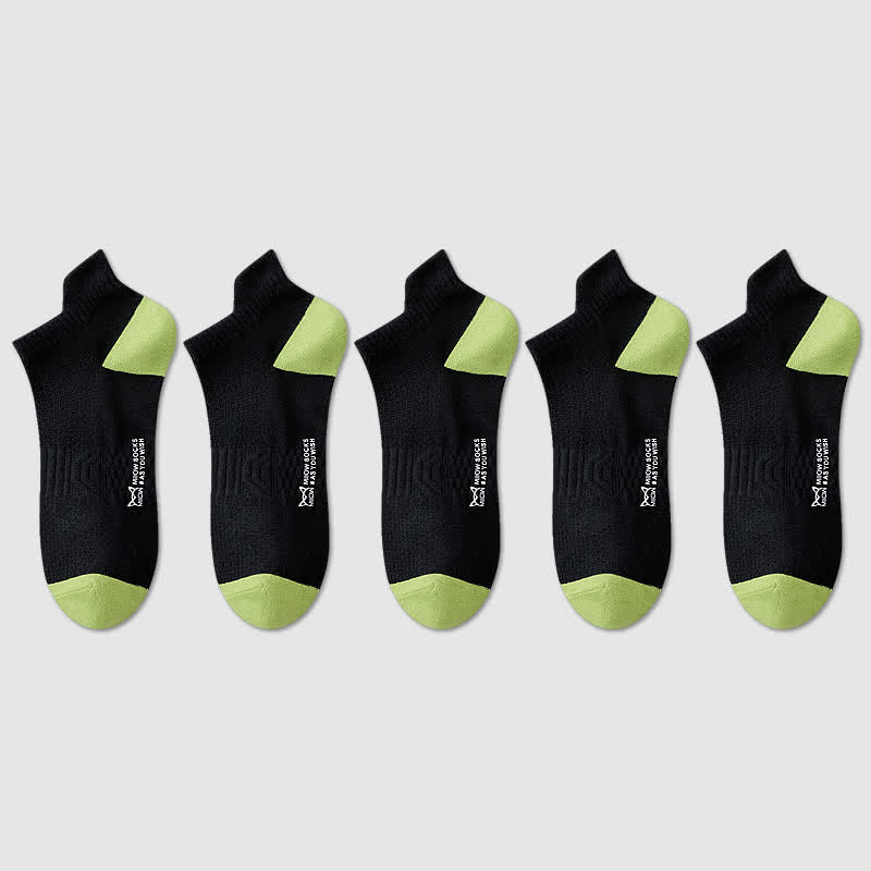 Cotton Sweat-wicking Mesh Breathable Ankle Compression Socks(5 Pairs)