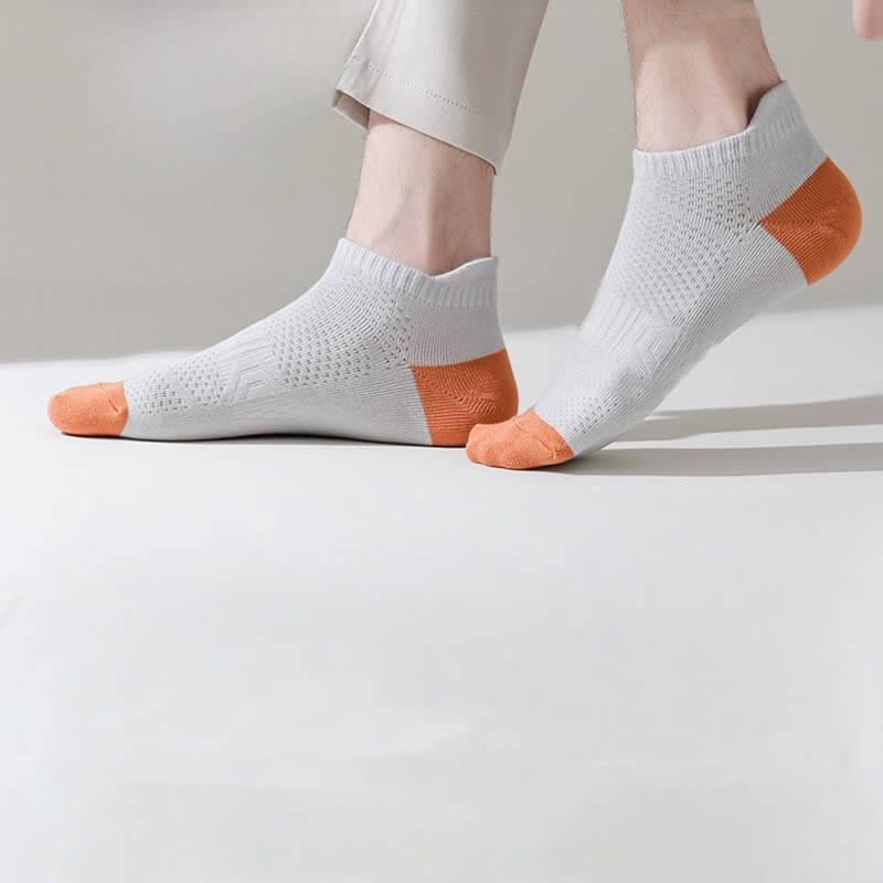 Cotton Sweat-wicking Mesh Breathable Ankle Compression Socks(5 Pairs)