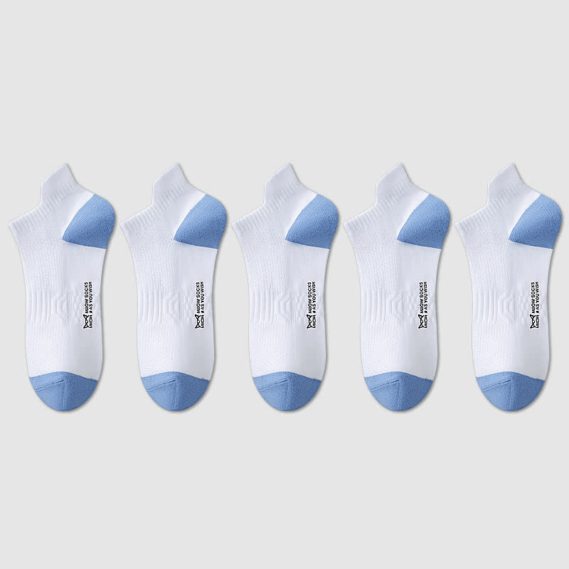 Cotton Sweat-wicking Mesh Breathable Ankle Compression Socks(5 Pairs)