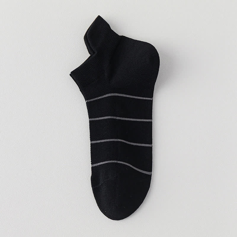 Striped Cotton Mesh Breathable Ankle Compression Socks(5 Pairs)