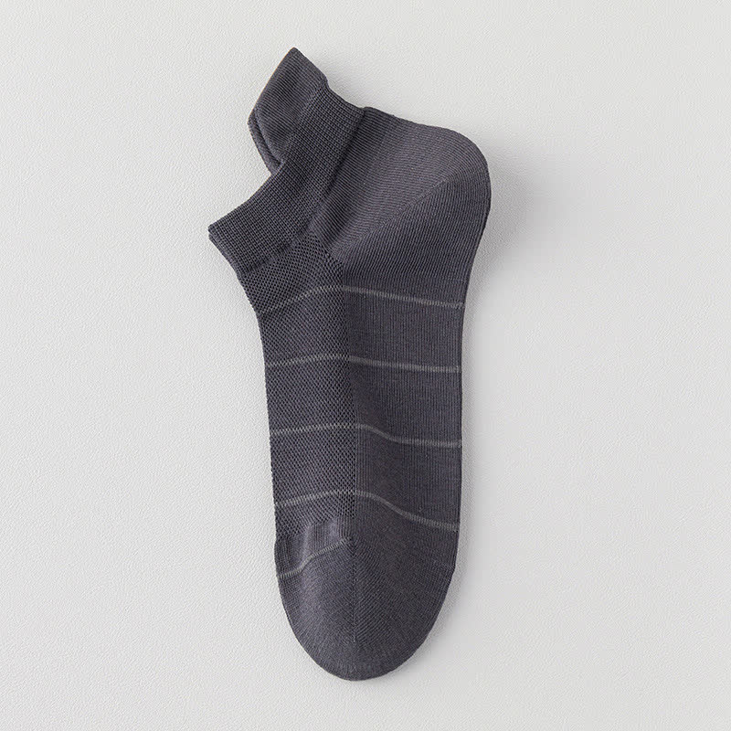 Striped Cotton Mesh Breathable Ankle Compression Socks(5 Pairs)