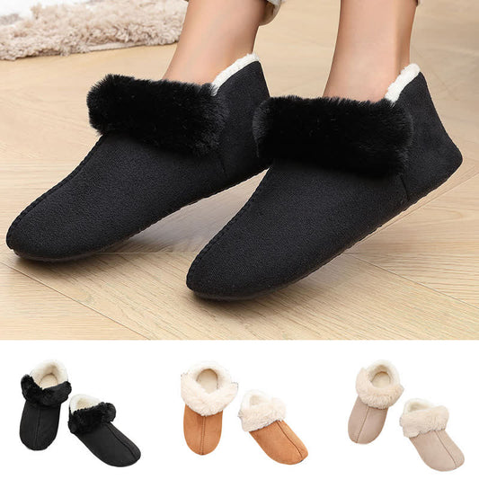 Plusock Plus Size Fluffy Non-slip Slippers
