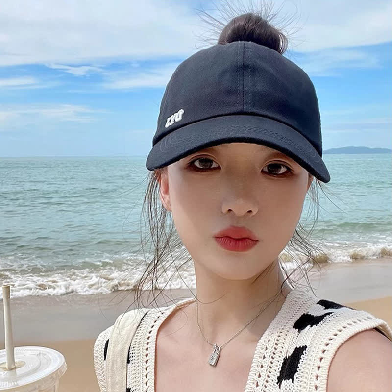 Ponytail Hole Sun Protection Baseball Cap