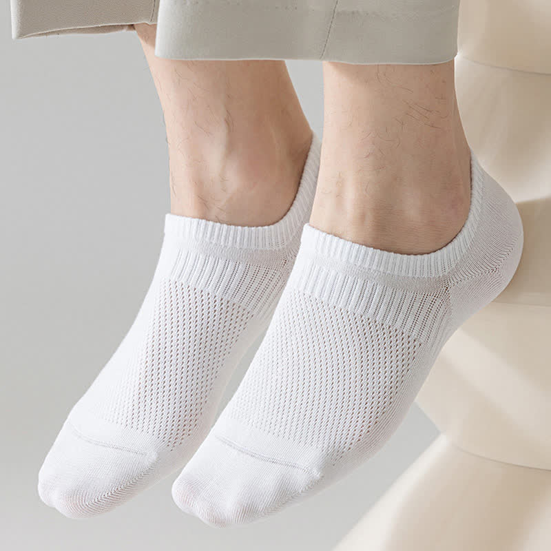 Solid Color Thin Cotton Mesh Breathable Sport Ankle Socks(9 Pairs)