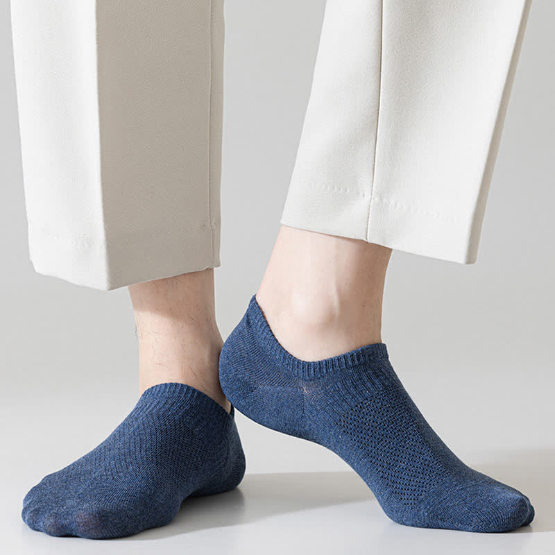 Solid Color Thin Cotton Mesh Breathable Sport Ankle Socks(9 Pairs)
