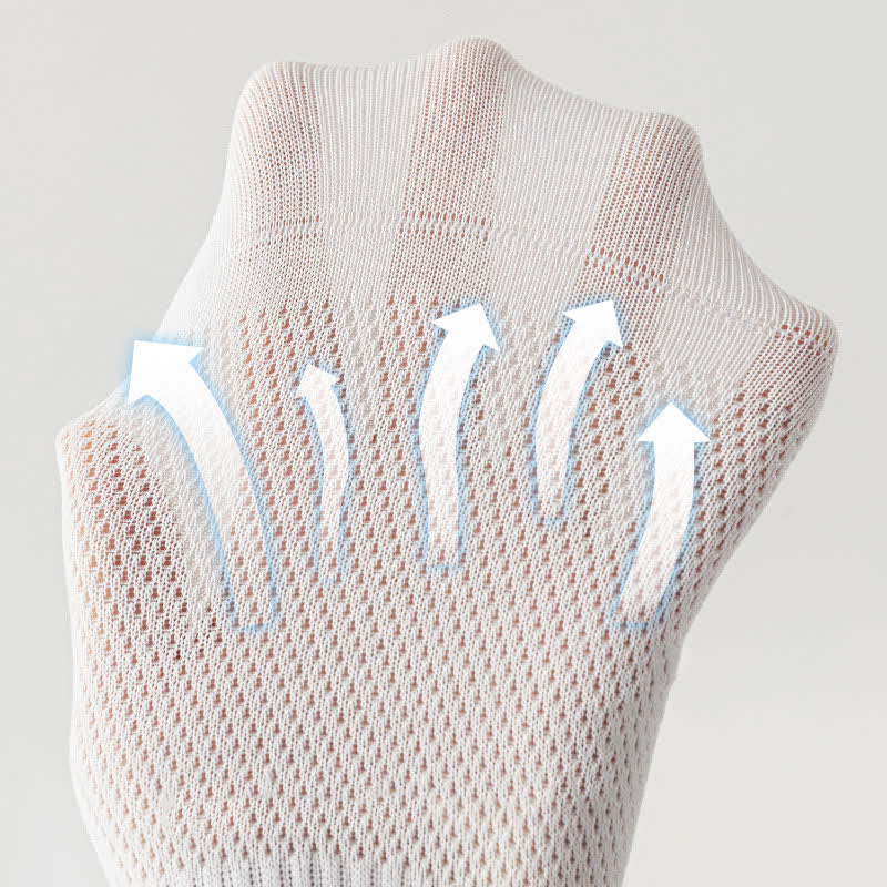 Solid Color Thin Cotton Mesh Breathable Sport Ankle Socks(9 Pairs)