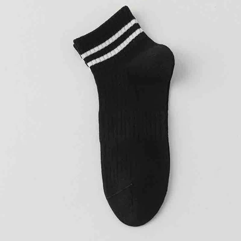 Striped Thin Cotton Breathable Ankle Sports Socks(6 Pairs)