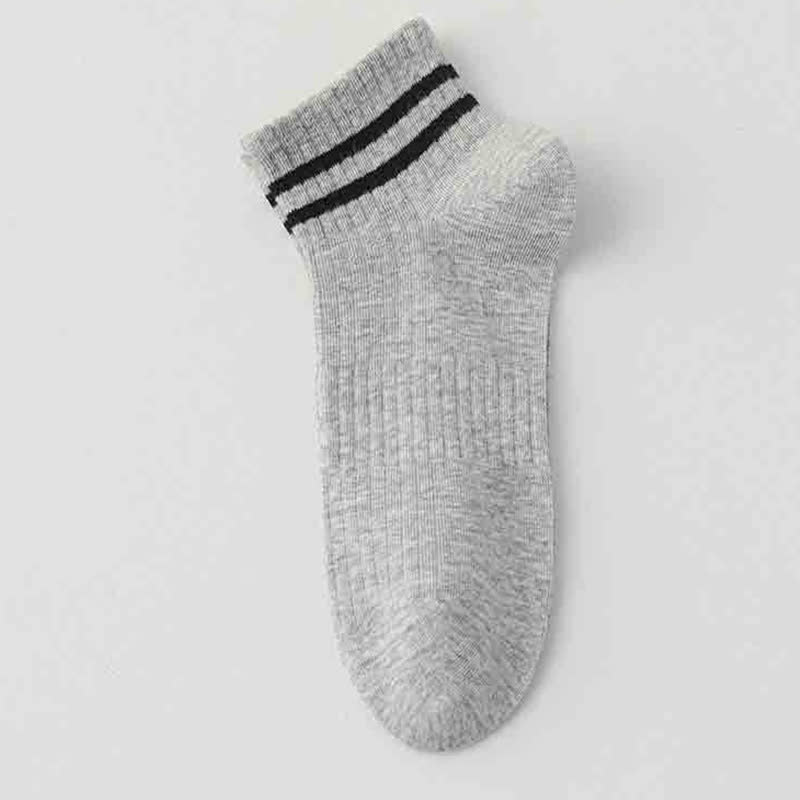 Striped Thin Cotton Breathable Ankle Sports Socks(6 Pairs)