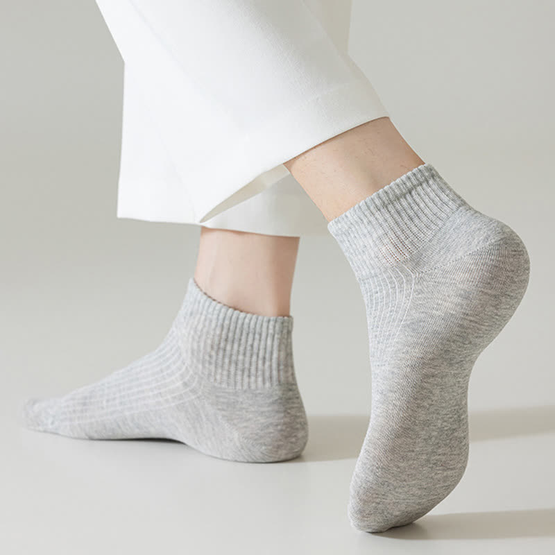 Striped Thin Cotton Breathable Ankle Sports Socks(6 Pairs)