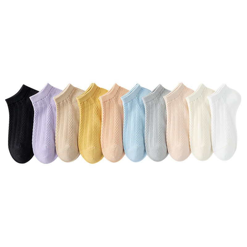 Breathable Lightweight Delicate Mesh Ankle Socks(10 Pairs)