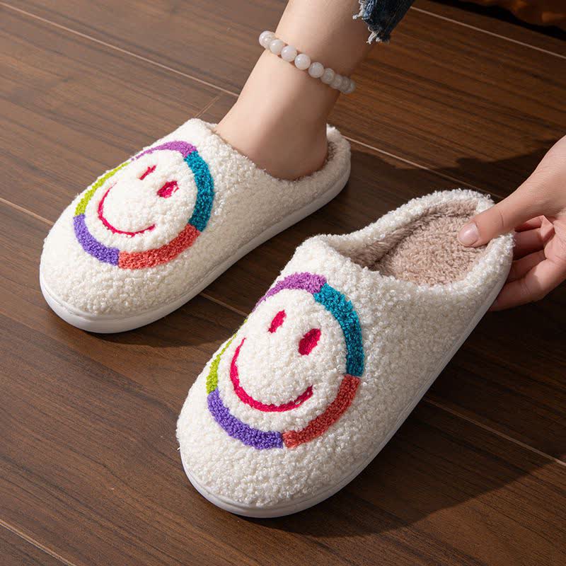 Smiley Face Fluffy Home Slippers