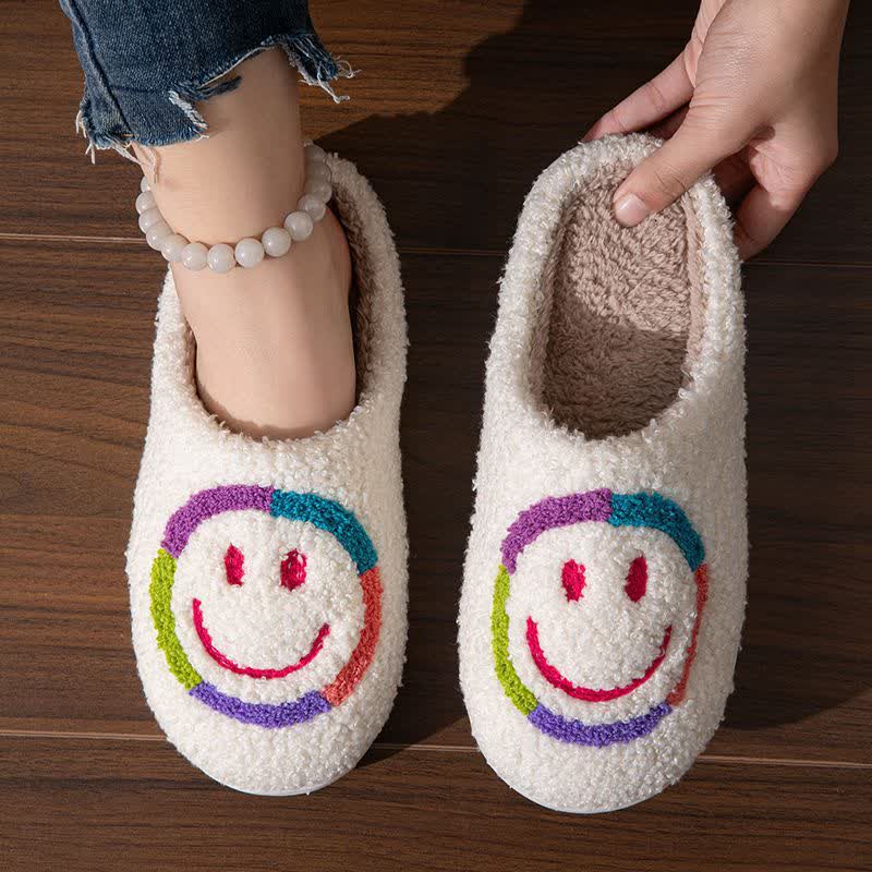 Smiley Face Fluffy Home Slippers