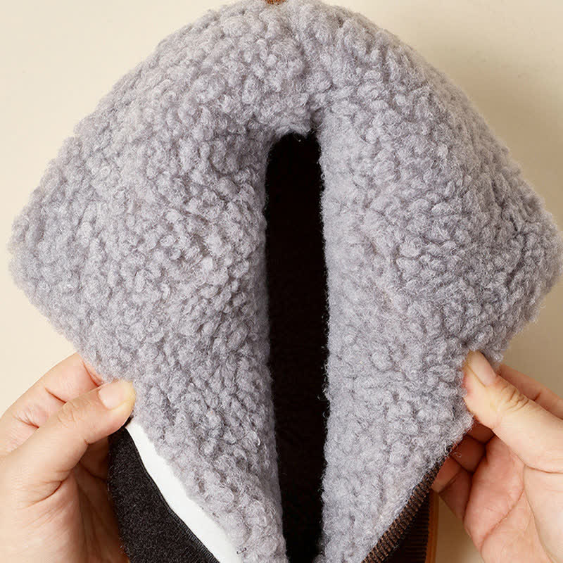 Plus Size Solid Color Velcro Warm Slippers - image 8