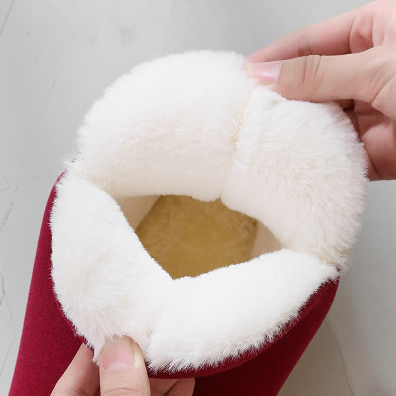 Solid Color High Top Warm Slippers - image 9